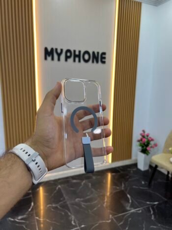 Clear MagSafe Case with Hand Strap | الأناقة الشفافة والعملية المطلقة ✨