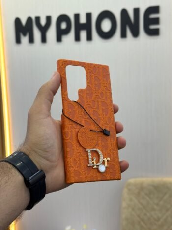 Luxury Dior-Inspired Case - Vivid Orange Edition